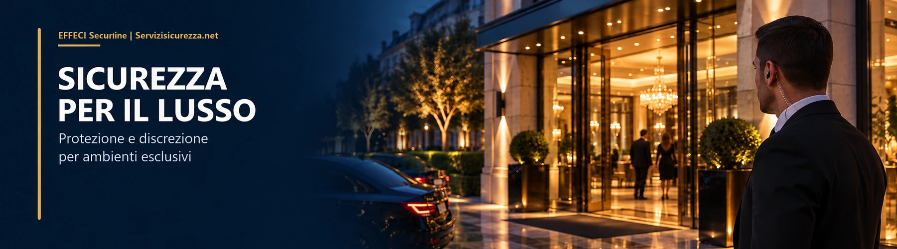 Addetto alla sicurezza all'ingresso di una boutique di lusso